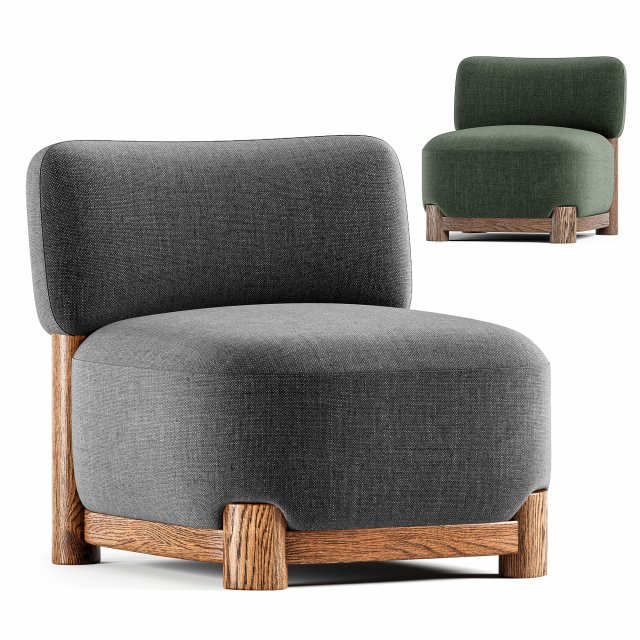 Mot Chair by West Elm 3D 모델 .c4d .max .obj .3ds .fbx .stl .blend 