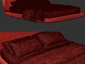 Olos bed by bonaldo 3D Model
