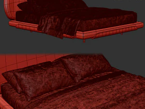 Olos bed by bonaldo 3D Model