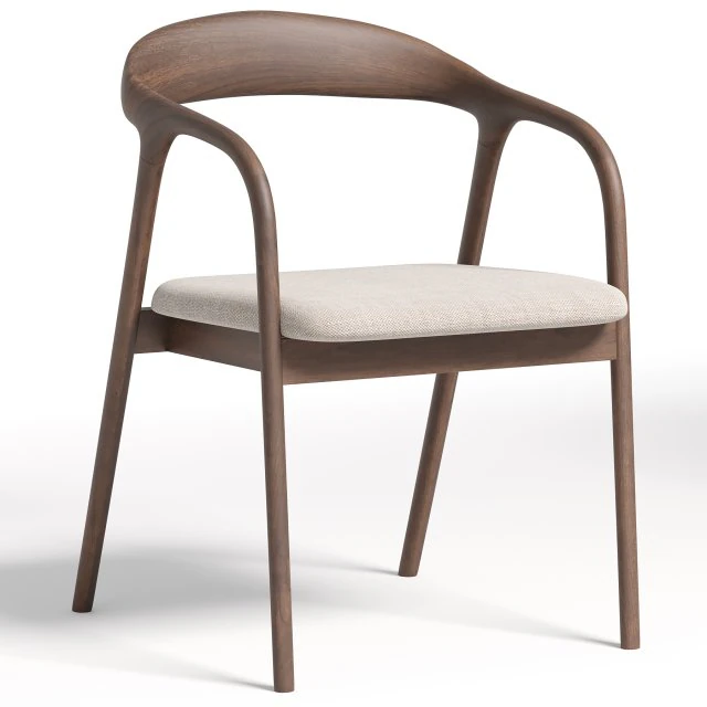 Wood chair 3D Model .c4d .max .obj .3ds .fbx .stl .blend