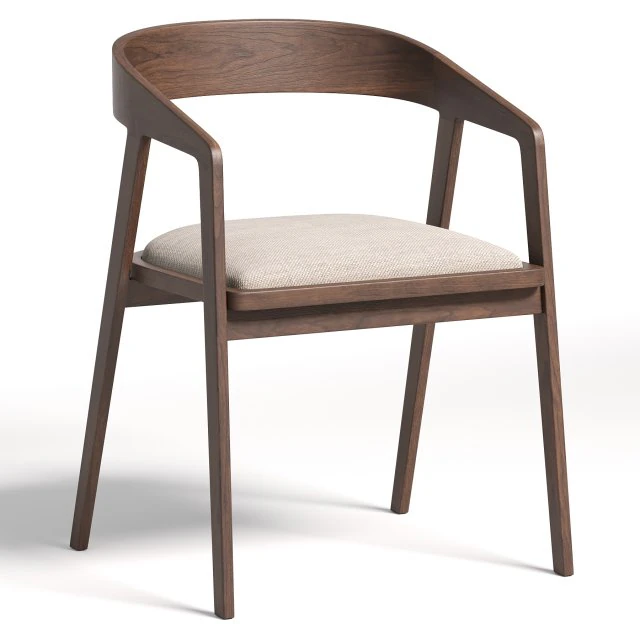 Wooden chair 3D Model .c4d .max .obj .3ds .fbx .stl .blend 