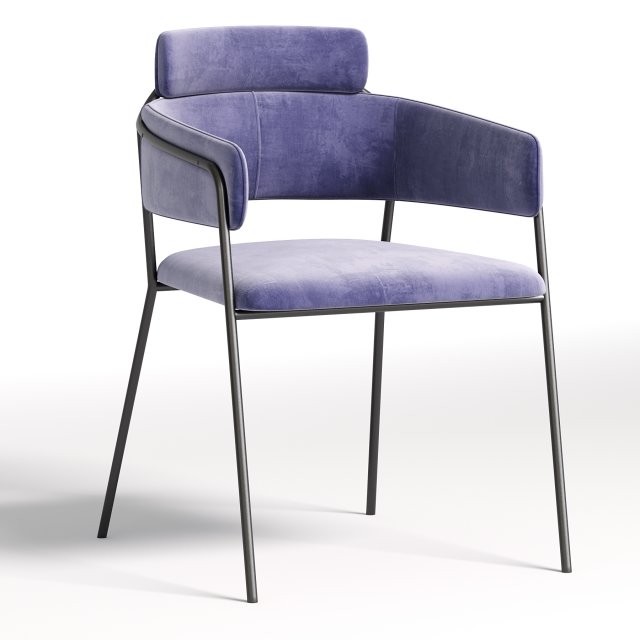 Kitchen chair Napoli gray 3D Model .c4d .max .obj .3ds .fbx .stl .blend 