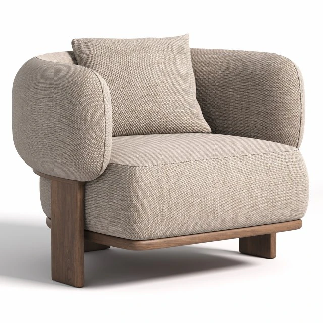 Armchair Bol 3D Model .c4d .max .obj .3ds .fbx .stl .blend 