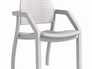 Wood armchair 3D Model