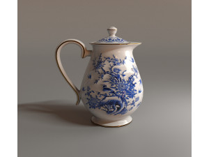 Porcelain teapot 3D Model