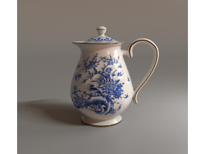 Porcelain teapot Model 3D