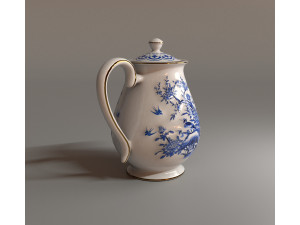Porcelain teapot Model 3D