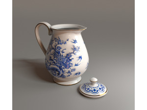 Porcelain teapot Model 3D