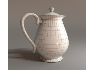 Porcelain teapot Model 3D