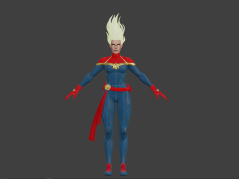 Capitan Marvel 3D मॉडल