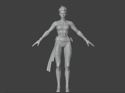 Capitan Marvel 3D मॉडल