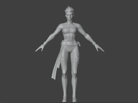 Capitan Marvel 3D Model