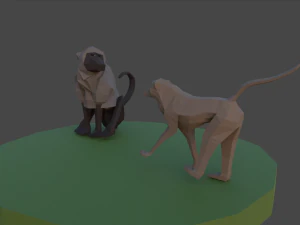 Lowpoly African Animal Pack 3D Model