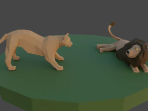 Lowpoly African Animal Pack 3D Model