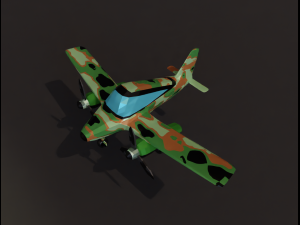 Lowpoly Cartoon Plane Pack 3D Modell