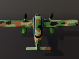 Lowpoly Cartoon Plane Pack 3D Modell