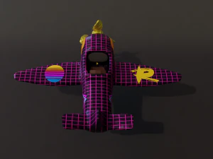 Lowpoly Cartoon Plane Pack 3D Model