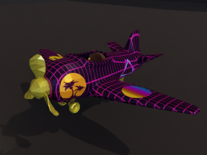 Lowpoly Cartoon Plane Pack 3D Modell