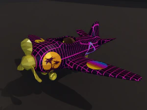 Lowpoly Cartoon Plane Pack 3D Model