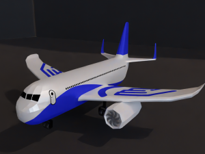 Lowpoly Cartoon Plane Pack 3D Modell