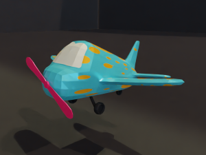 Lowpoly Cartoon Plane Pack 3D Modell