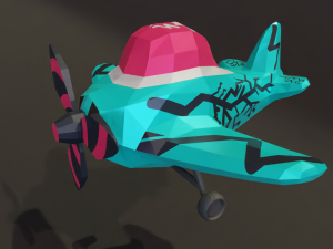 Lowpoly Cartoon Plane Pack 3D Modell