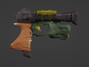 Lowpoly стилизованный пистолет 3D Модель