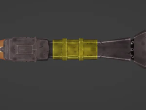 Lowpoly Stylized Pistol 3D Model