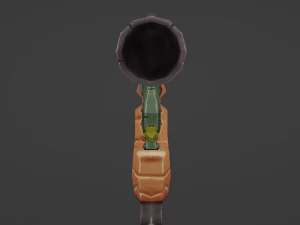 Lowpoly Stylized Pistol 3D Model