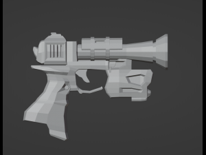 Lowpoly Stylized Pistol 3D Модель