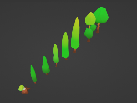 Lowpoly Tree Pack Modelo 3D