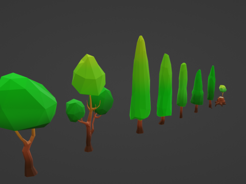 Lowpoly Tree Pack Modelo 3D