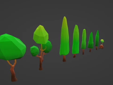 Lowpoly Tree Pack 3D Model