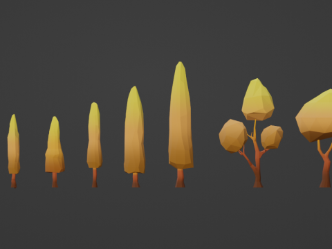 Lowpoly Tree Pack Modelo 3D
