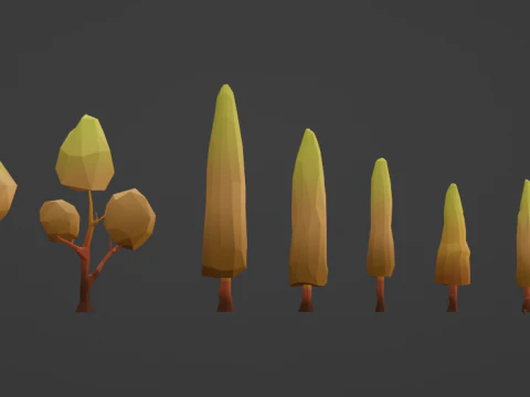 Lowpoly Tree Pack 3D Model