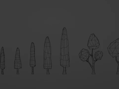 Lowpoly Tree Pack 3D Model