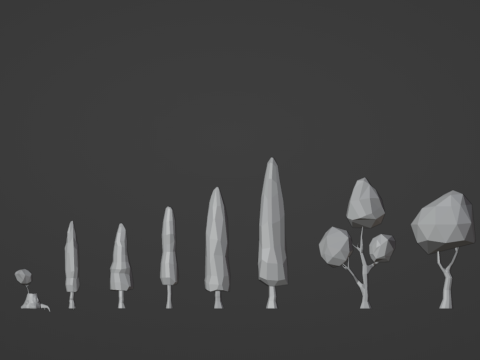 Lowpoly Tree Pack Modelo 3D