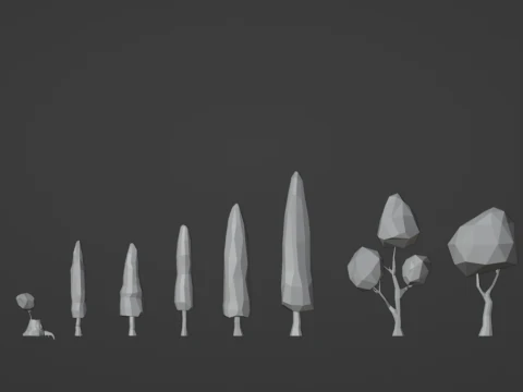 Lowpoly Tree Pack 3D Model