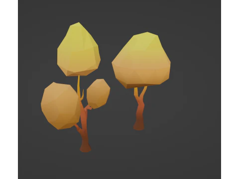Lowpoly Tree Pack 3D Model