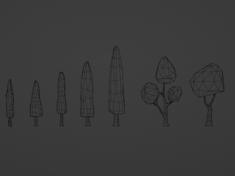 Lowpoly Tree Pack Modelo 3D