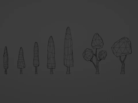 Lowpoly Tree Pack 3D Model