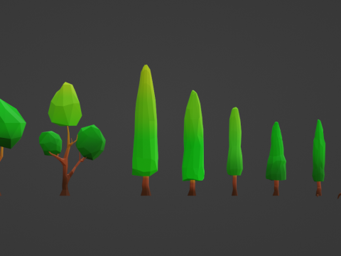 Lowpoly Tree Pack Modelo 3D
