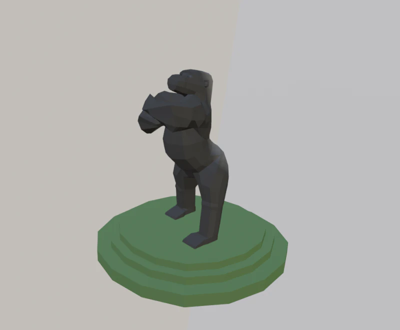 Gorilla Lowpoly 3d 3D Model .c4d .max .obj .3ds .fbx .stl .blend 