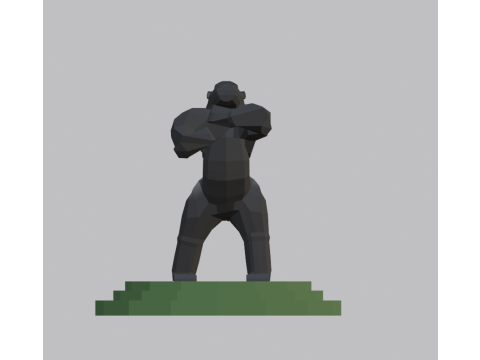 Gorilla Lowpoly 3d Modelo 3D