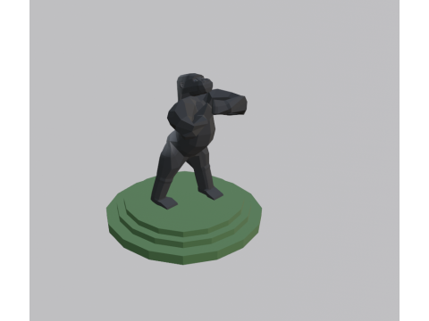 Gorilla Lowpoly 3d Modelo 3D
