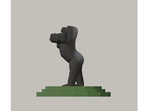 Gorilla Lowpoly 3d Modelo 3D