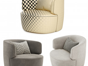 Elaine armchair by Molteni 3D मॉडल