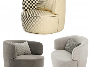 Elaine armchair by Molteni 3D Model