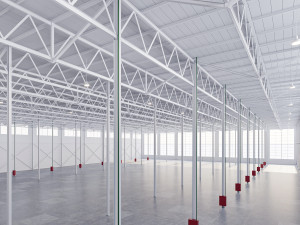 Low poly warehouse 01 3D Model
