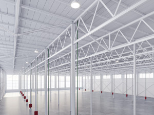 Low poly warehouse 01 3D Model